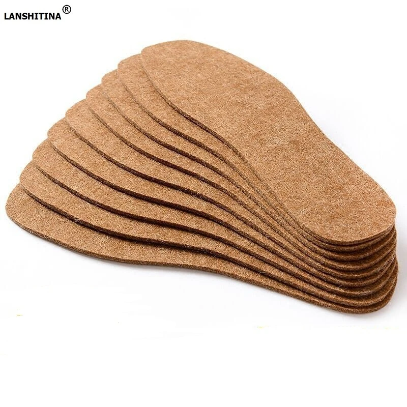 

1pair Winter Insole Warm Shoe Pad Wool Felt Insole Anti-foot Odor Sweat Shock Absorbing Insoles Inlegzolen Accessoire Chaussure