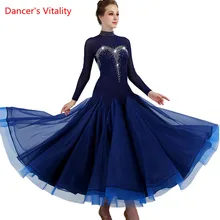 Платье для бальных танцев для девочек, женская одежда для бальных танцев, сексуальное Сетчатое платье с длинными рукавами для бальных танцев, платье для танцев