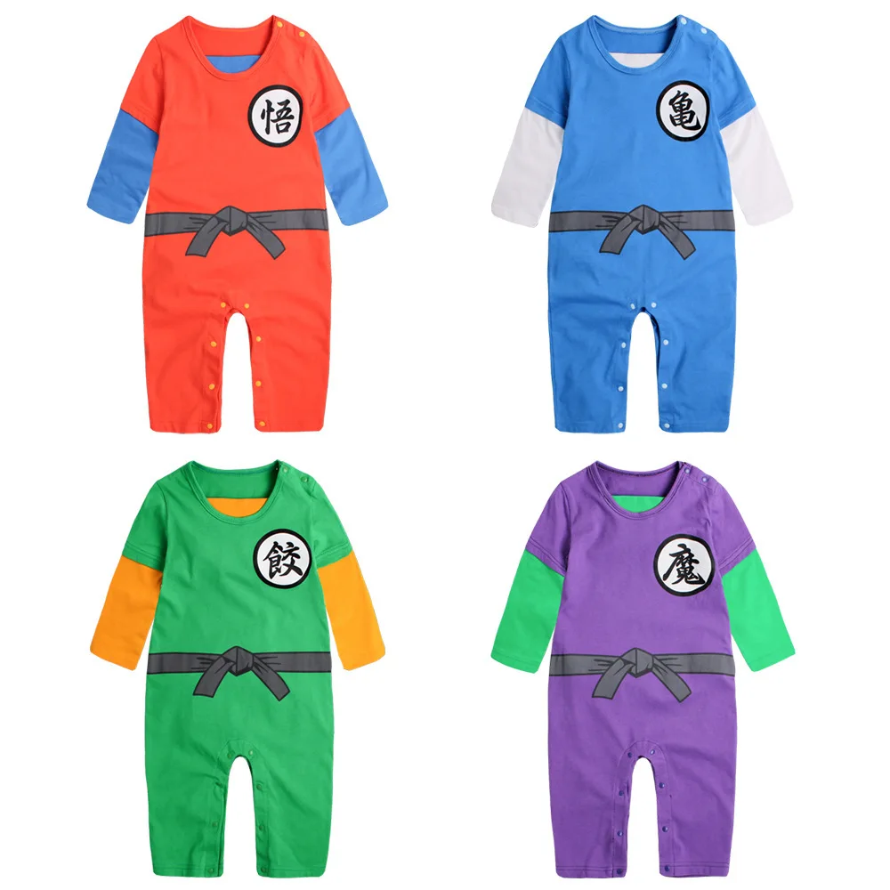 High Quality Baby Clothing Baby Cartoon Rompers Dragon Ball Style Long Sleeve Bebe Jumpsuits Baby Boy Girl Climb Clothes 6-18M