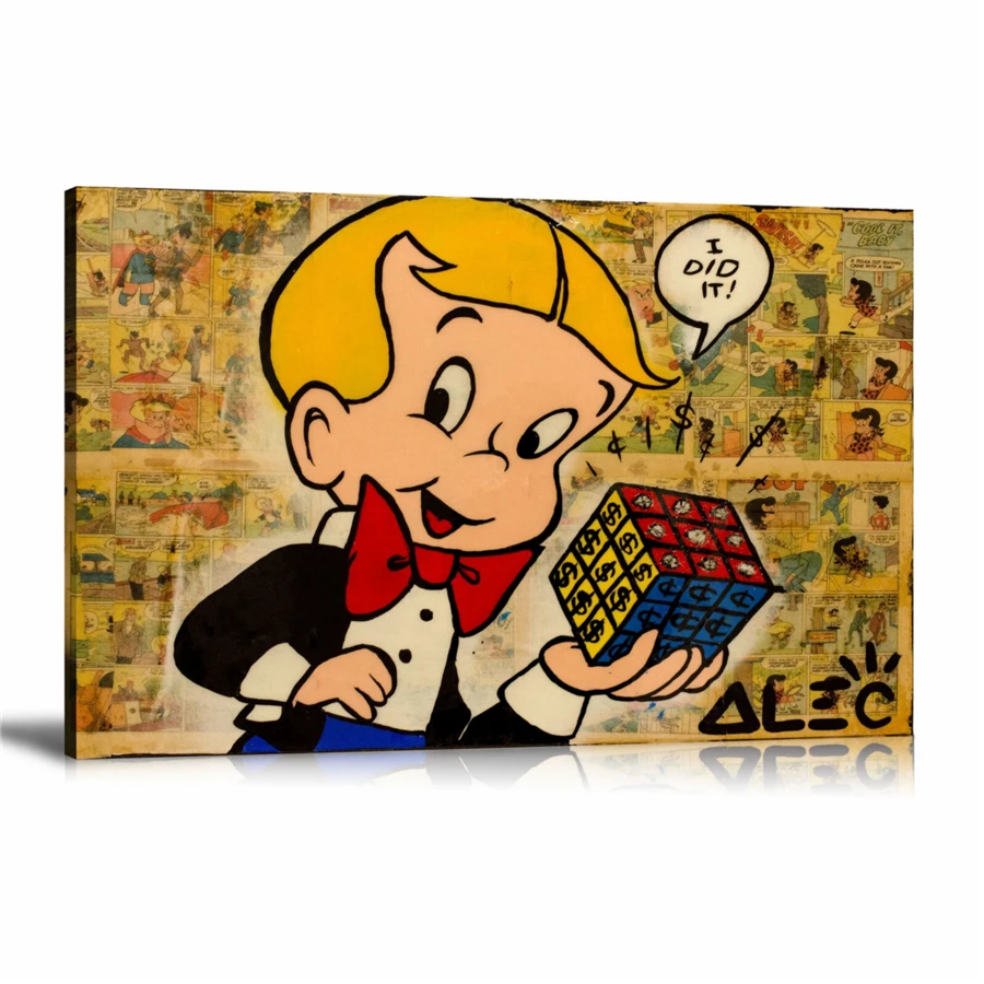 Alec Monopolys Richie Rubic HD настенная живопись холст с печатью постера декоративная