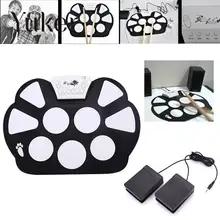 Yuker Foldable Portable Roller Up USB Electronic Drum Kit Electric Musical Practice Instrument
