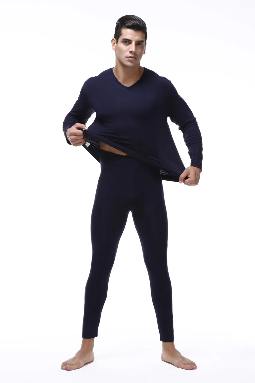 Jinsen Aite Плюс Размер 6XL модальное термобелье мужчины осень зима теплые кальсоны рубашка + брюки комплект нижнего белья большой размер JS636