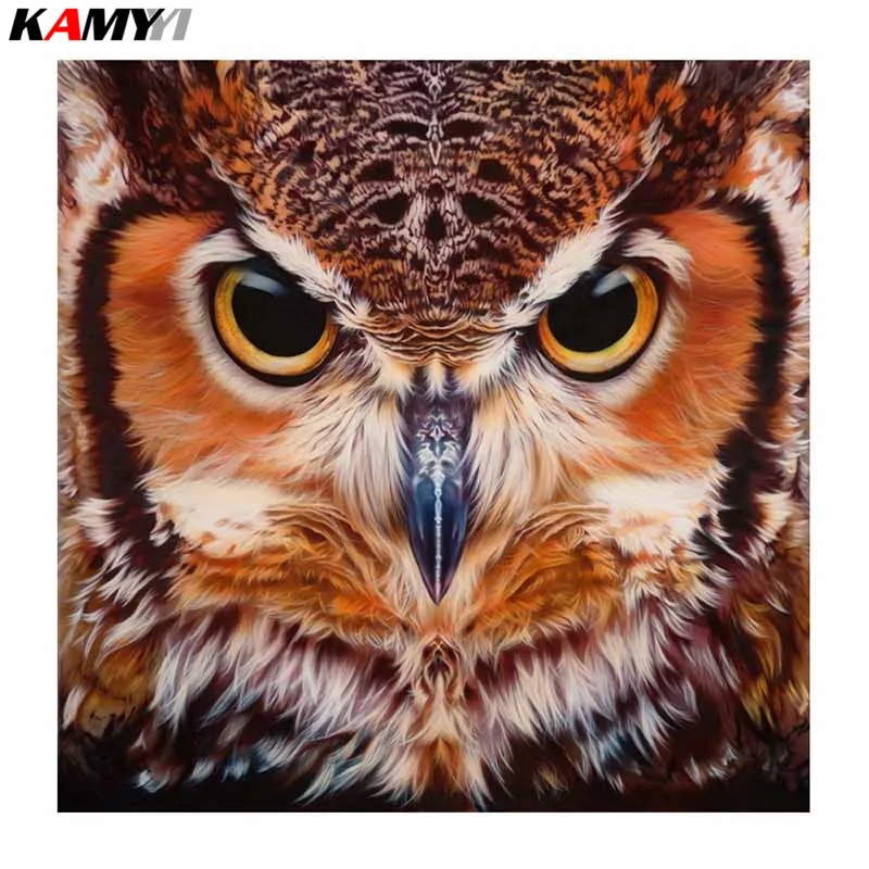 

Owl Diamond Painting Cross Stitch Animals Patterns Rhinestone Diamond Embroidery Full Square Diamond Mosaic Needlework XY1