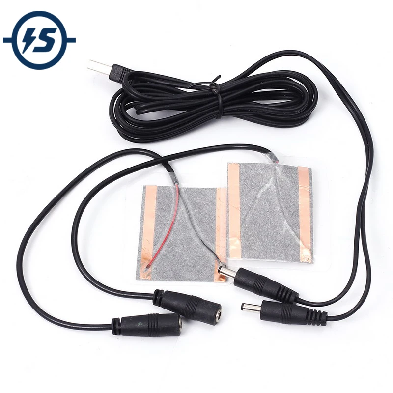2 шт. перчатки для обогрева с USB 5 В Вт гибкие теплая пленка рукоделия перчаток