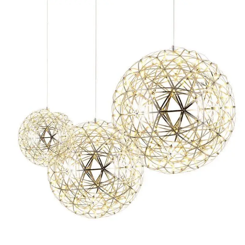 

Modern creative spark ball starry fireworks led pendant for restaurant living room study Hotel