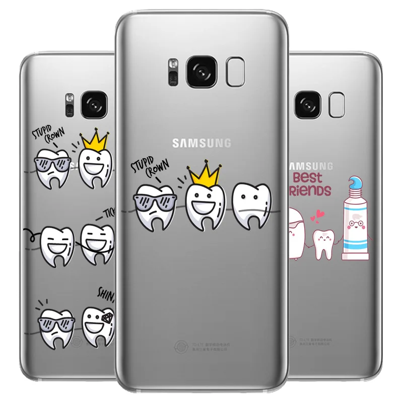 DREAMFOX L508 Cartoon Teeth Soft TPU Silicone Case Cover For Samsung Galaxy Note S 7 8 9 10 11 10E 11E Lite Edge Plus |