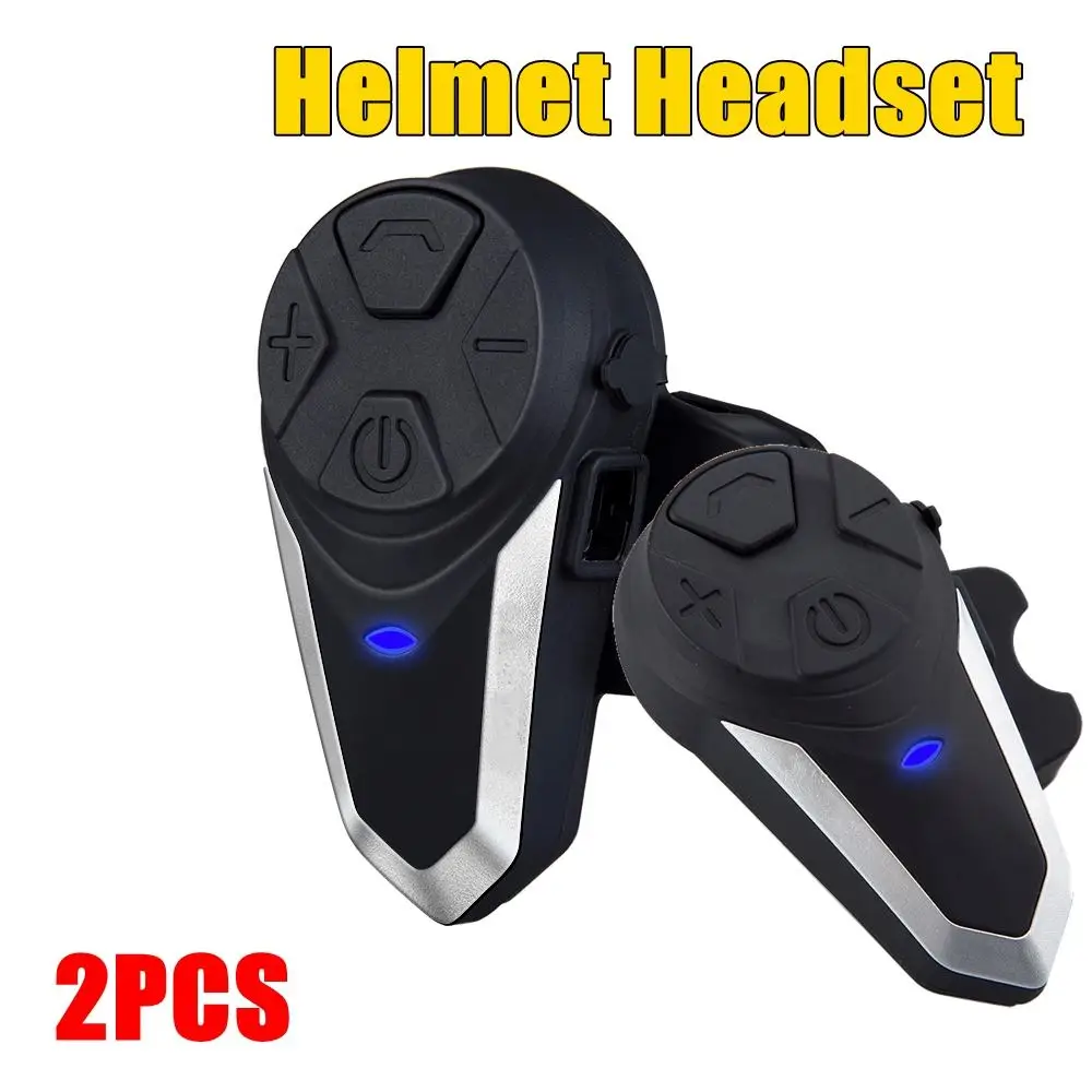 

2Pcs BT-S3 Motorcycle Helmet Intercom Moto Helmet bluetooth Headset Waterproof Intercomunicador BT Interphone FM