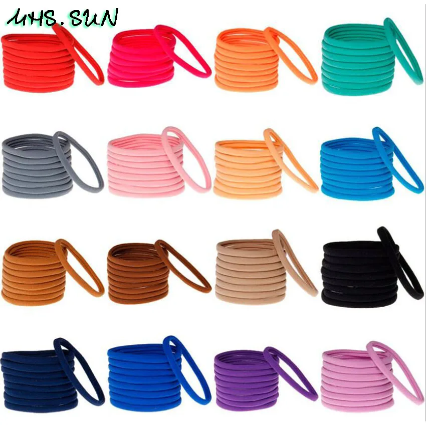MHS. SUN модные дизайнерские Детские эластичные повязки для волос, головные уборы для девочек, детские разноцветные повязки, повязки для волос для малышей - Цвет: Random mix color