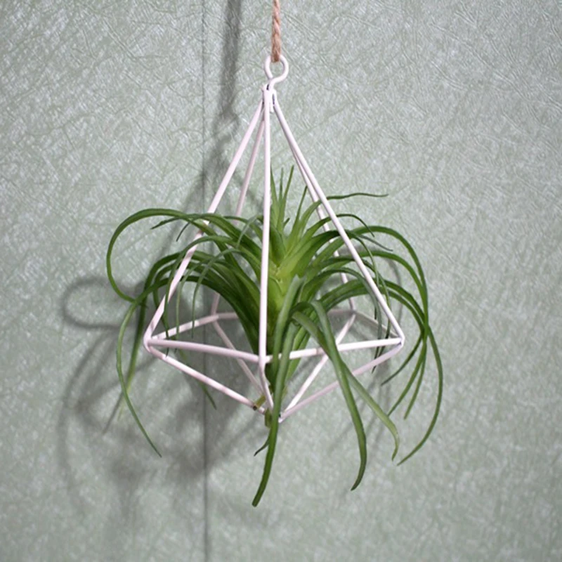

Modern Classical Metal Vase Hanging Planter Vase Geometric Wall Decor Container Mounted Flower Pots Wall Home Decoration