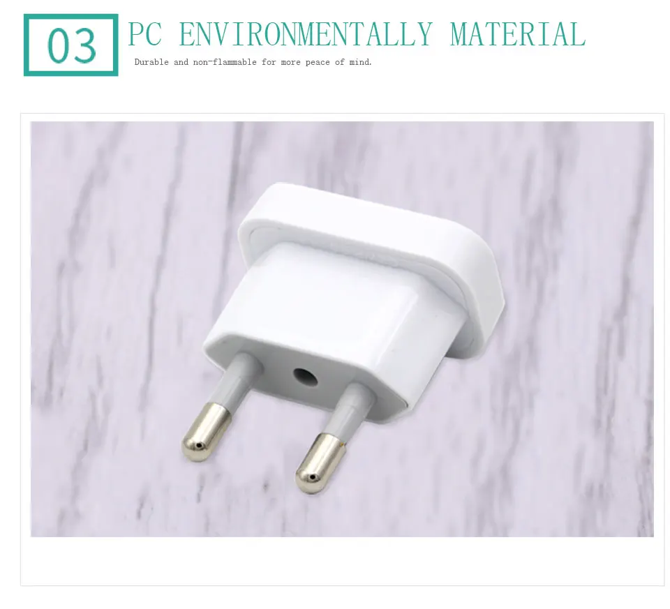 1PC US To EU Plug USA To Europe Travel Wall AC Power Plug Safety Door Design Charger Outlet Adapter Converter 2 Round Pin Socket (7)