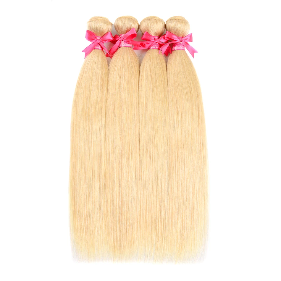 Brazilian Straight Hair 3/4 Bundles With Closure 613 Blonde Color Hair Human Hair With 4x4 Closure Free Ship Shuangya Remy Hair Brazilian Straight Hair 3/4 Bundles With Closure 613 Blonde Color Hair Human Hair With 4x4 Closure Free Ship Shuangya Remy Hair
