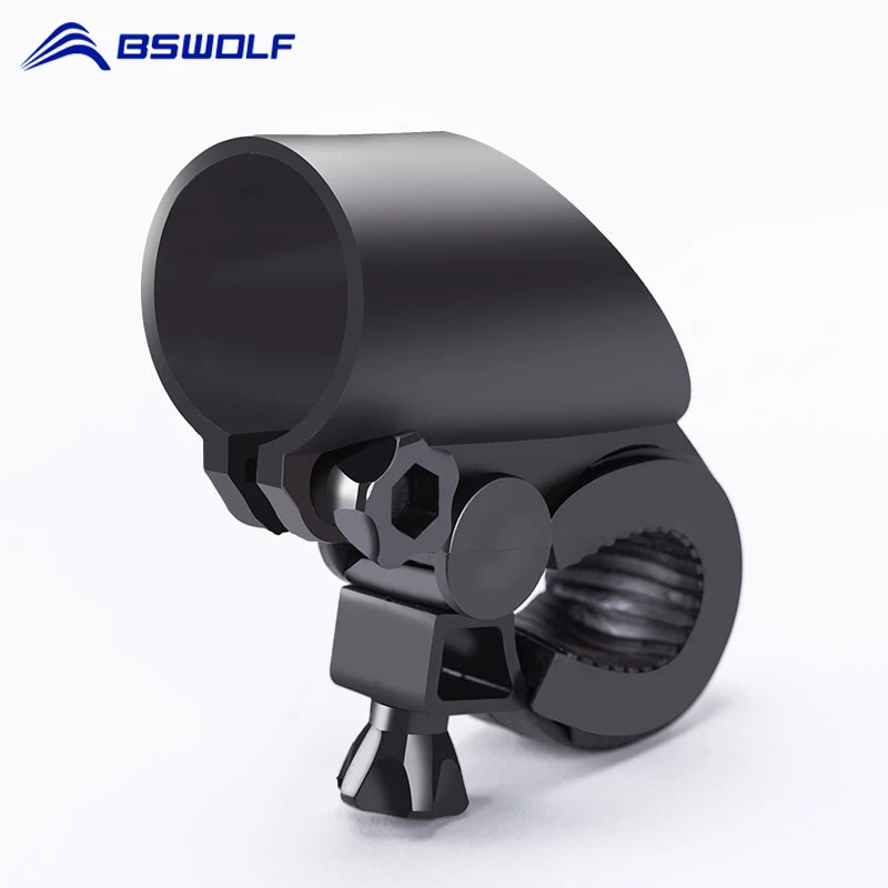 

BSWolf Bike Light Flashlight Holder Bicycle Light Lamp Stand Holder Clip Rubber Mount Bracket Accessories