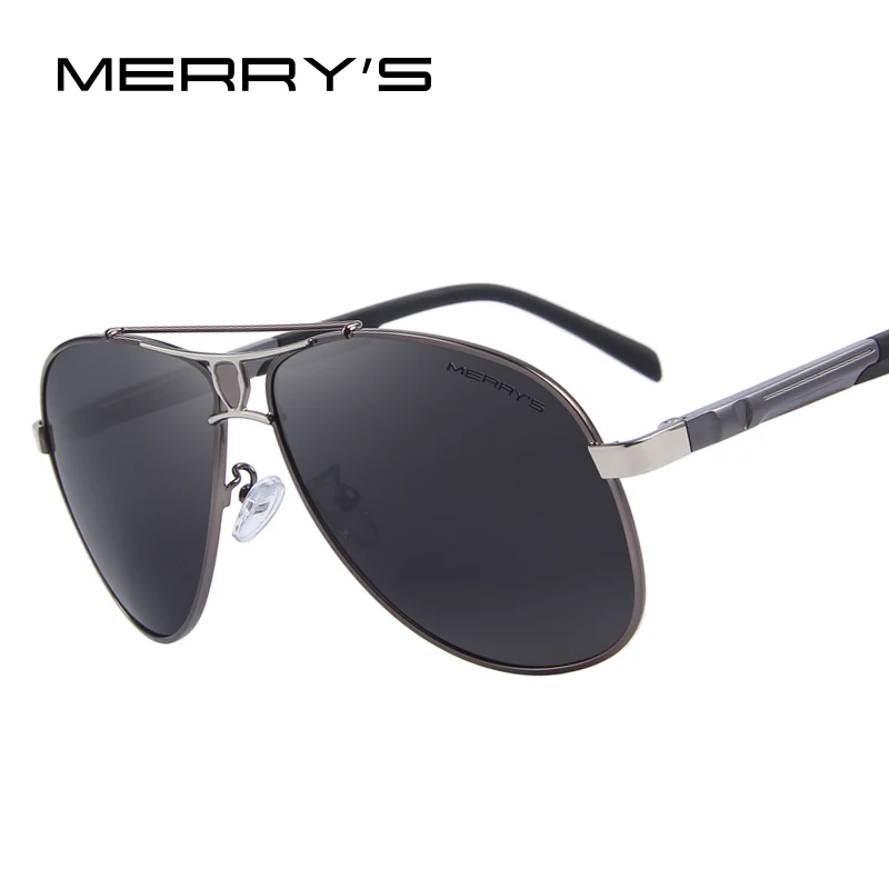 MERRY'S Men Classic Brand Sunglasses HD Polarized Aluminum Sunglasses Luxury Shades Shield Series S'8086