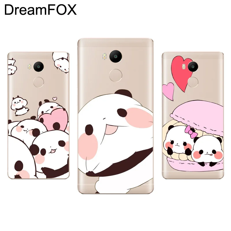 DREAMFOX M084 Cute Cartoon Animal Panda Soft TPU Silicone Case Cover For Xiaomi Redmi Note 3 4 4X 5 5A 6 7 Pro Global |