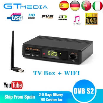 

GTMedia V7S HD Satellite Receiver DVB-S2 V7S HD Full 1080P+USB WIFI Support Clines CCCAM Upgrade Freesat V7 Receptor Sat TV Box
