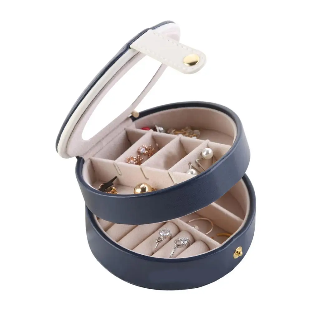 

2 Tiers Jewelry Portable Box Makeup Earrings Case Storage Organizer Container hot