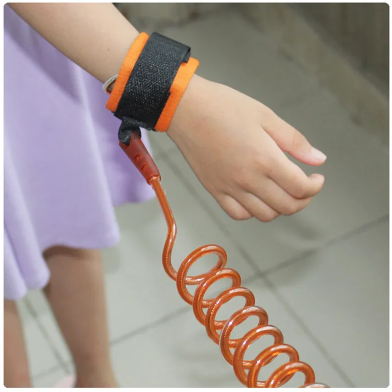 Safety Protection Children Anti-Lost TPU Steel Wire Elastic Rope Baby Anti-Take Away Leash Kids Away from the Lost Ring 1.5m01