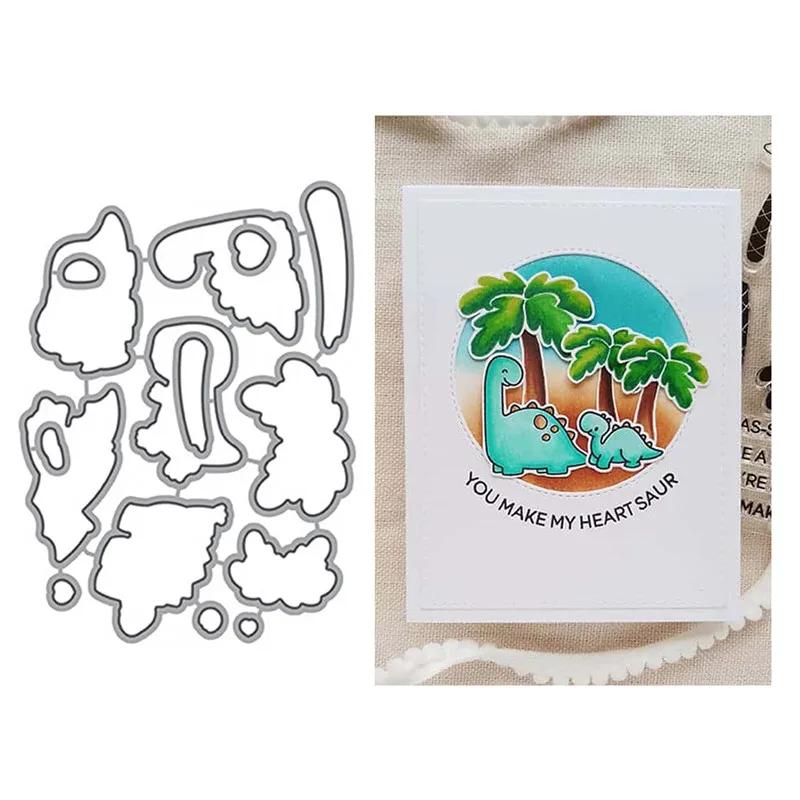 

Eastshape Dinosaurt Sets Stamp Clear and Die Metal Cutting Dies New 2019 Animal with Stamps Cutting for Scrapbooking Craft