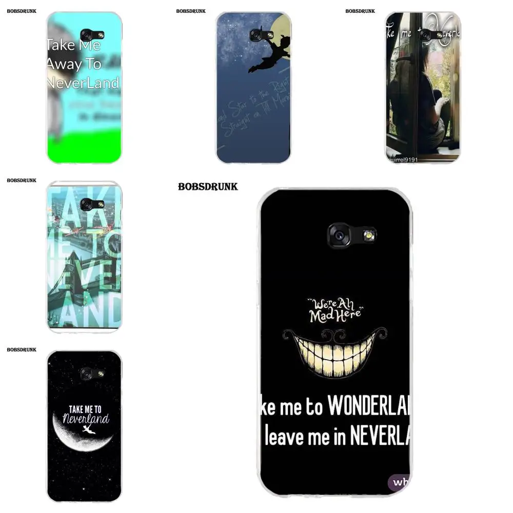 

For Samsung Galaxy A3 A5 A7 J1 J2 J3 J5 J7 2015 2016 2017 Soft Silicone TPU Transparent Pattern Phone Take Me To Neverland