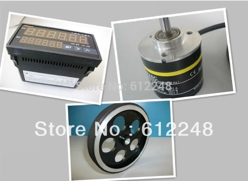 

rotary encoder+HB965counter + meter wheel (600 pulses below)