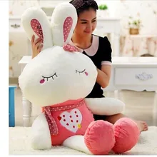 Чучело 130 см милый кролик любовь розовый или зеленый плюшевые игрушки Бросок Подушка Мягкая кукла подарок w3336