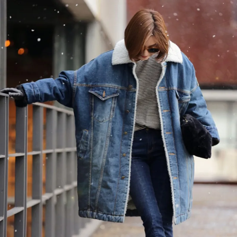 Korean Fashion Ladies Fleece Lined 