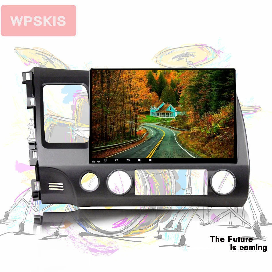 Octa core android 10.0 autoradio stereo music video dvd player for honda civic 2006-2011 with gps navi 3/4G WIFI mirror carplay