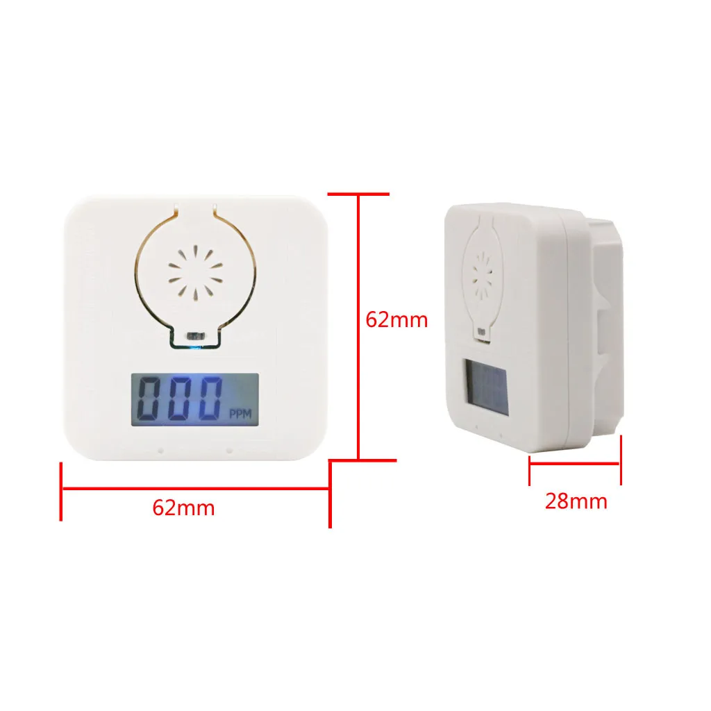 2019 hot products CO Carbon Monoxide & Smoke Detector Warning Alarm Poisoning Gas LCD Display Household Family Low price