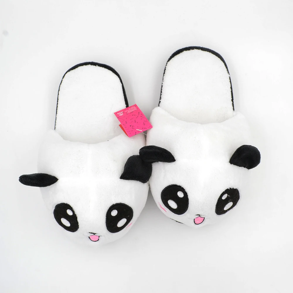 Millffy cute panda animal lovely plush home slipper adult funny slippers panda slippers indoor shoes sweet home shoes