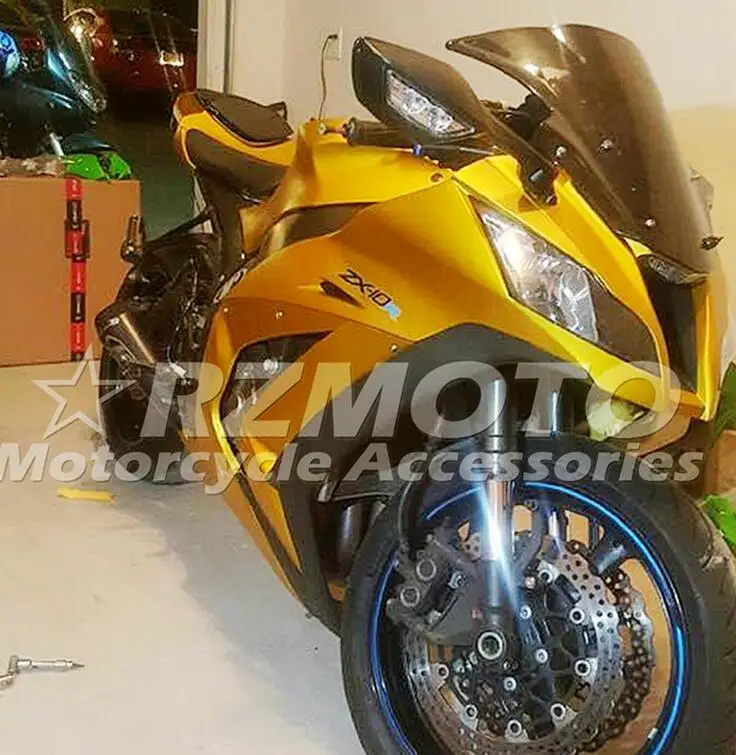 

3Gifts New ABS Fairings Kit Fit for kawasaki Ninja ZX-10R ZX10R 2011 2012 2013 2014 2015 11 12 13 14 15 custom matte golden cool