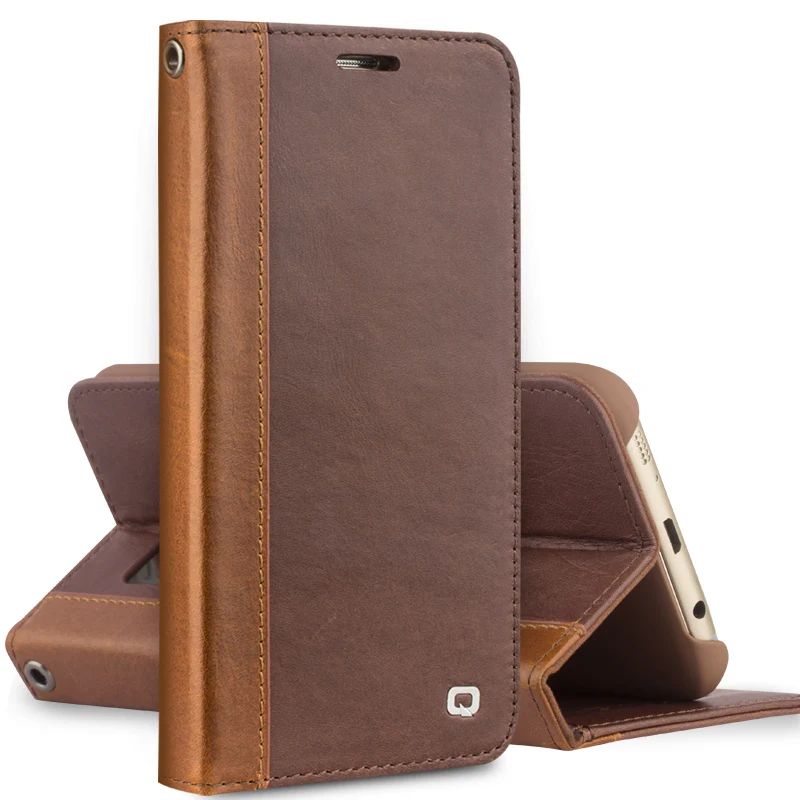 bilder für QIALINO Echtes Leder-kasten für Samsung Galaxy S7 Mode Abdeckung für Samsung S7 rand Beste Business Flip Reine Handgemachte Fall 5,5 bilder für QIALINO Echtes Leder-kasten für Samsung Galaxy S7 Mode Abdeckung für Samsung S7 rand Beste Business Flip Reine Handgemachte Fall 5,5