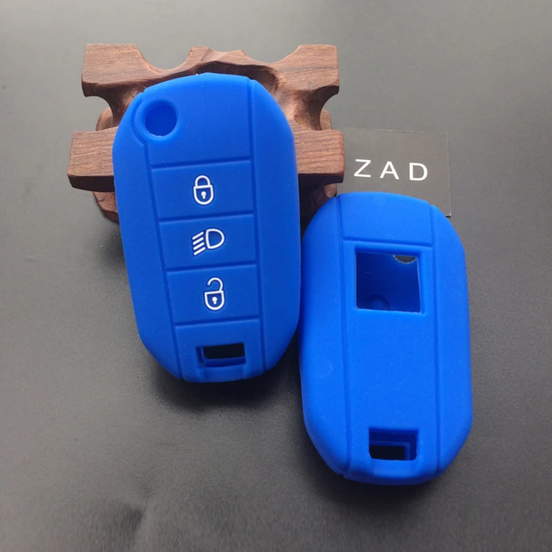 Защитный чехол ZAD для Citroen C2 C3 C4 Picasso Xsara C5 C6 C8 складной с 3 кнопками|fob cover|silicone key fob