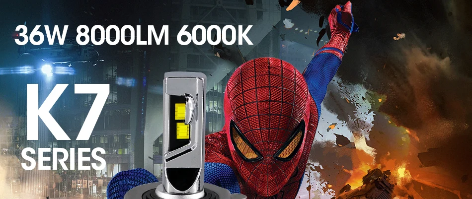 k7-c_01 Auto Led H7 Headlight H13 9005 HB3 9006 HB4 Led H4 Car Bulb