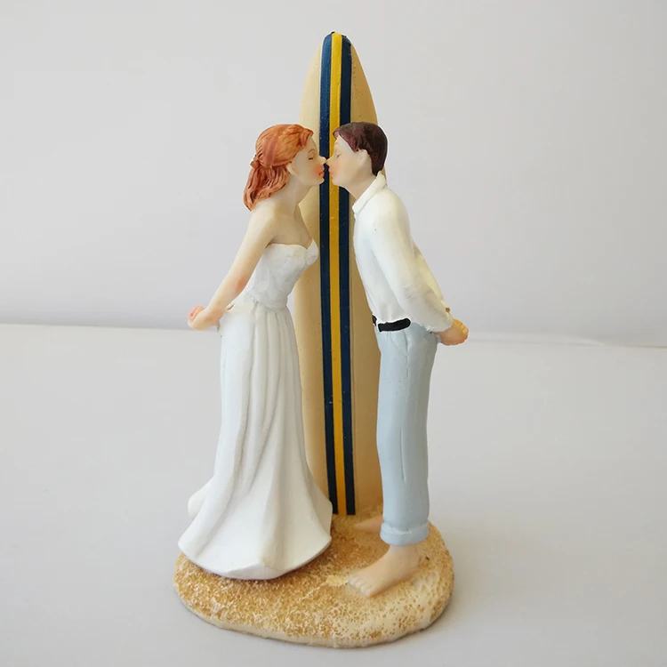  Beach  figurines couple Funny  Wedding  Cake  Toppers  in Cake  