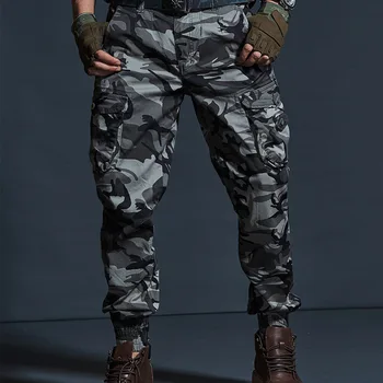 High Quality Khaki Casual Pants Men Military Tactical Joggers Camouflage 4