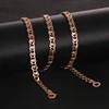 Collar de Color oro rosa con cuentas para hombre y mujer, cadena curva de 50cm y 60cm, 8 estilos, 585 ► Foto 2/4