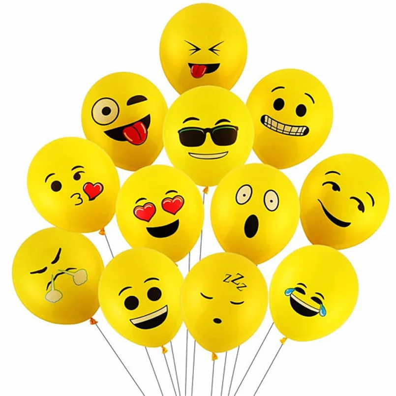 

30PCS/lot Emoji Latex Balloons 12inch Expression Ballon Wedding Birthday Party Supplies Smile Ballons Latex Globos Kids Toys