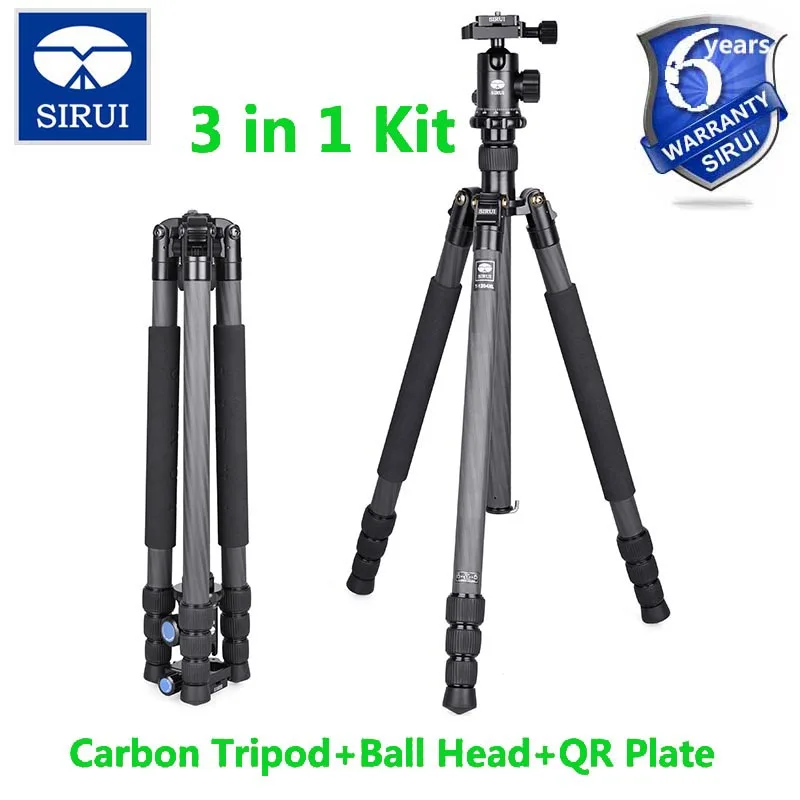 

Sirui Tripod For SLR Camera Mount+Ball Head For Travel Digital Camera Leg DSLR Stand Light Weight 3KG Holder T-1204XL+E10