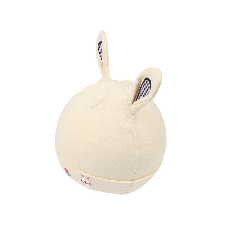 Cotton Newborn Baby Hat With Ears Cartoon Rabbit Soft Baby Beanie Boys Girls Tire Cap Solid Comfortable Newborn Beanie Hat 2018 (4)