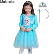 Пользовательский Анна Эльза платье принцессы для девочек детский праздничный костюм vestidos детские, для малышей Косплэй Платья для женщин специальные с событиями плащ Платья для женщин