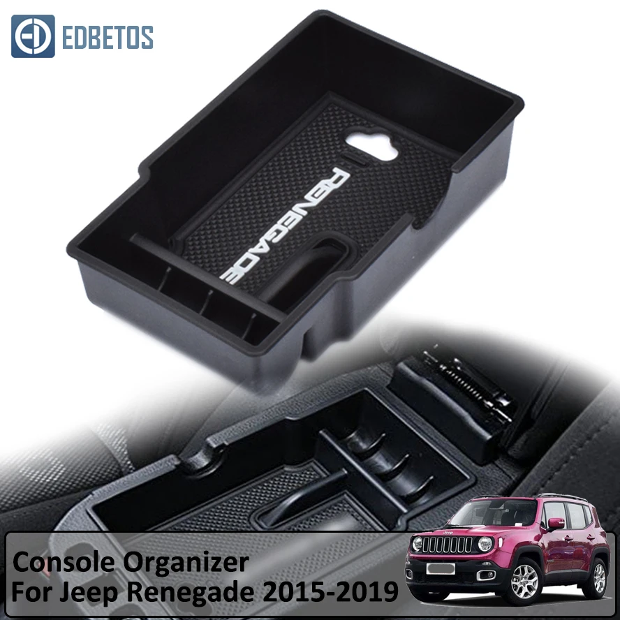 

EDBETOS Car Center Console Armrest Box Glove Box Secondary Storage For Jeep Renegade 2015 2016 2017 2018 2019