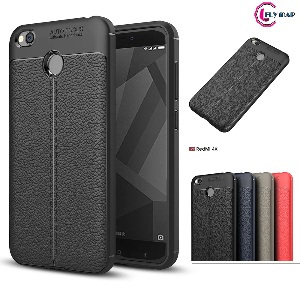 Fitted Case for Xiaomi Redmi 4X Redmi4X PU Silicone Mobile Case Soft TPU Phone Cover for Xiaomi Redmi 4X Red mi 4X Prime Coupe