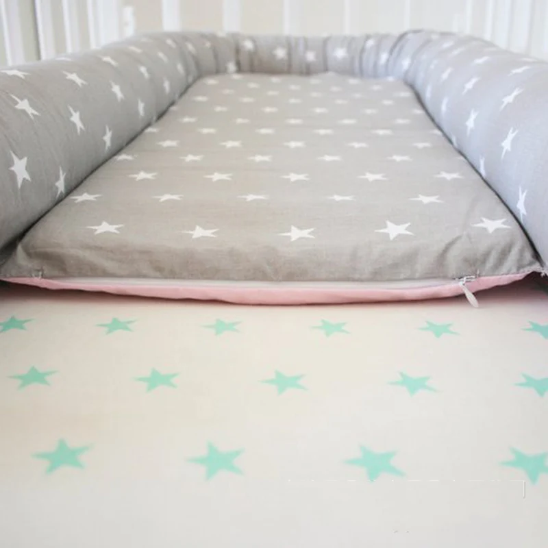 Семья Маст-хэв портативный детская кровать хлопок Съемный и моющийся детский матрас против падения детей, сделанный из материала EVA