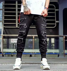 Осень 2018 г. модные штаны брюки мужские тренировочные мотобрюки хип хоп низ уличная одежда карандаш брюки для девочек