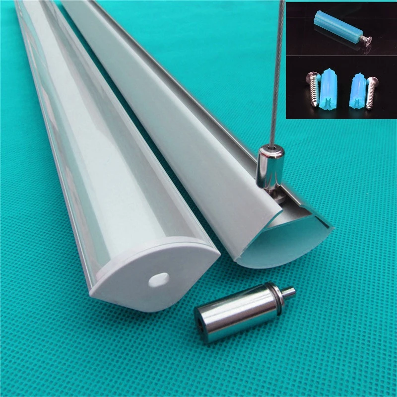 

10pcs/lot 40inch 1m led bar light , 20mm 45degree double row aluminium profile matte clear cover,pendant led alu channel
