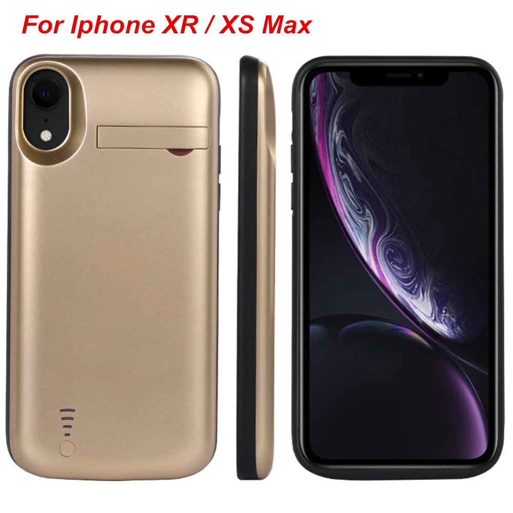 For Iphone XR XS Max Battery Case 6000 Mah Charger Case Cover Smart