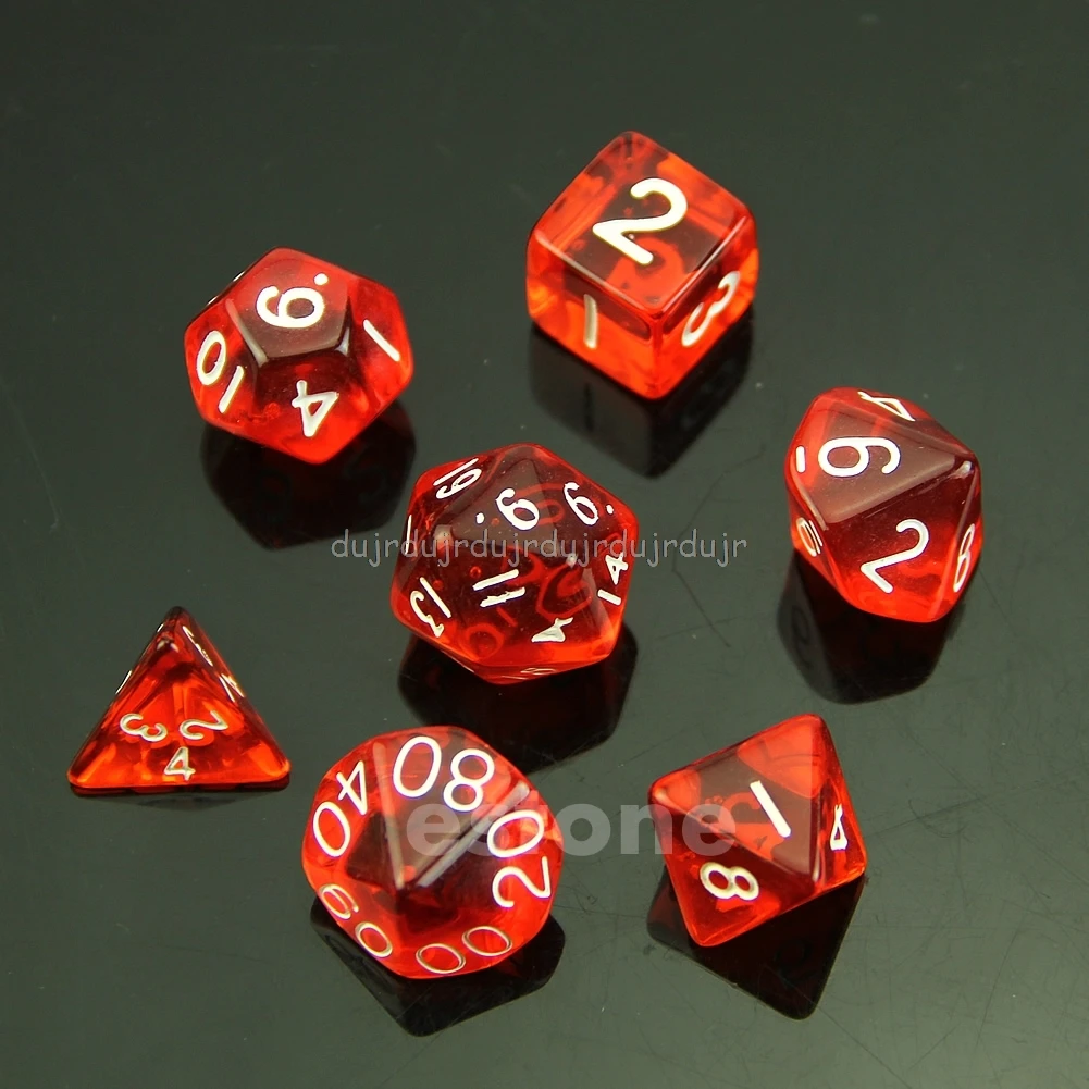MTG ролевая игра D & DND Poly игральные кости набор из 7 сторонней штамповки D4 D6 D8 D10 D12 D20