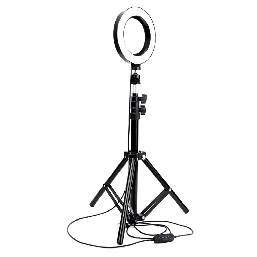 

Video Makeup Lamp USB Interface Dimmable LED Selfie Ring Light Camera Phone Photography Video Makeup Lamp Tripod Phone Clip