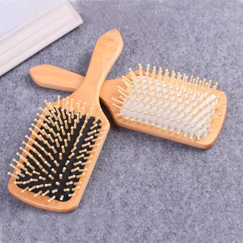 Massage Comb Paddle Brush Antistatic Combanti-static Natural Wooden Massage Hairbrush Comb Scalp Health Care Paddle Brush 6