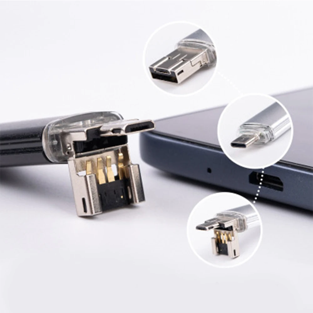 3.0USB Тип-C OTG USB флеш-накопитель 64Гб 3In1 (Тип-C/MicroUSB/USB3.0) с накатанной головкой флеш-накопитель расширительный бак для ПК планшетный
